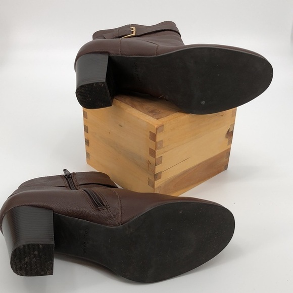 Cole Haan Signature Grand OS Booties Size 11B (H15-BR W02757 11B) Golden Buckle - Picture 7 of 14